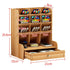 Compartments wood multi function organiser
